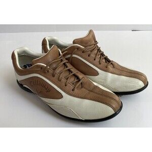 Callaway Women's Golf Shoes White Brown Size 7.5 W465-20 Ladies Read Description
